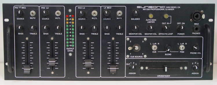 Sunsonic MX1200 Professional DJ Mixer